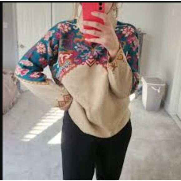 Sundance Journey East Sweater Womens size Small Oversized Boho Southwestern - Picture 3 of 15